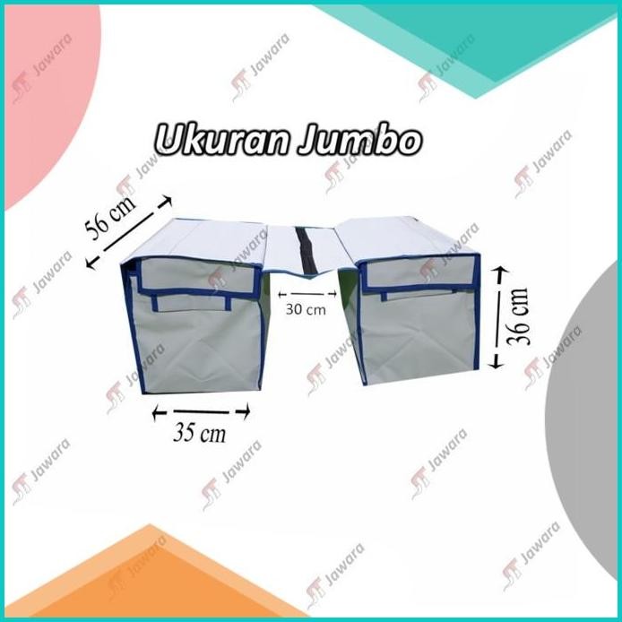 Tas Kurir Motor Anti Air Bahan Jala + Terpal ( DOUBLE ) ukuran Jumbo 0