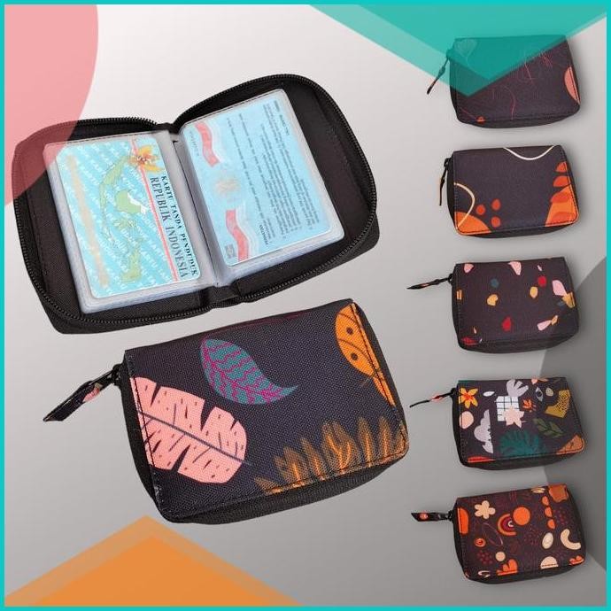 

Dompet Kartu Card Holder Wallet Mini Resleting Tempat Kartu Atm Antam