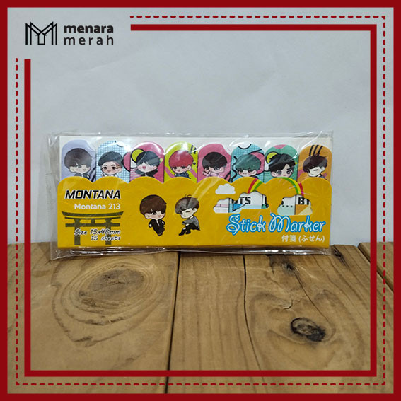 

Montana - Penanda/ Pembatas buku tempel BTS