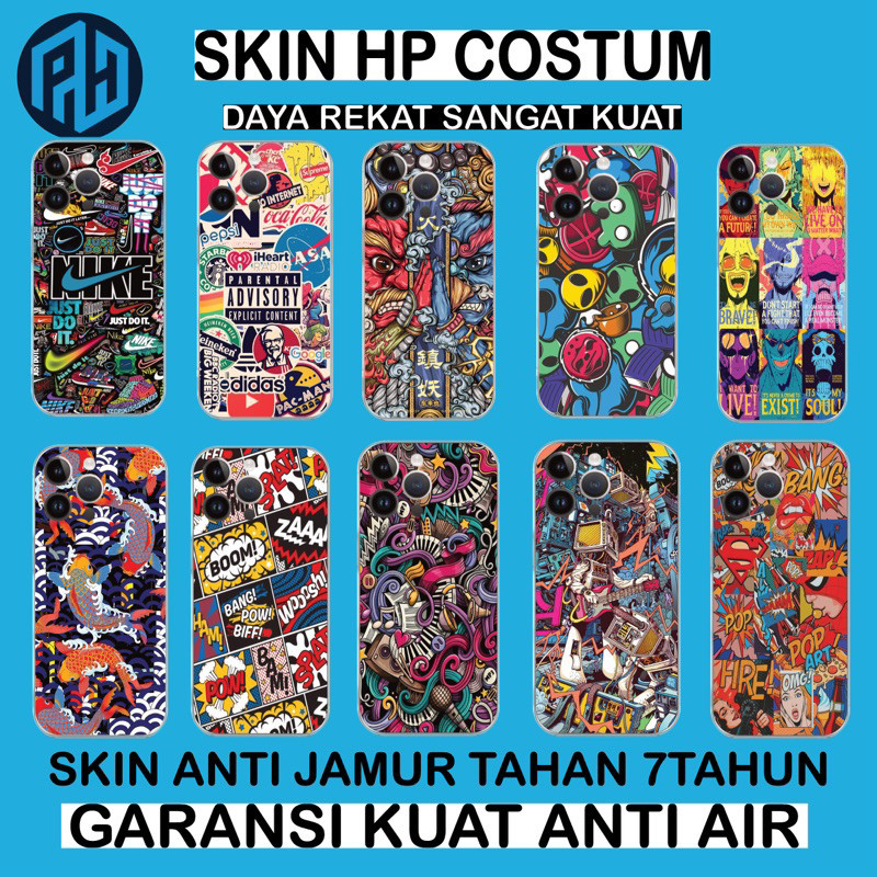 

Wrap* Ph Costum Abstrak Art Anti Jamur Wrap Skin Stiker Garksin CUSTOM Gratis (2pcs)