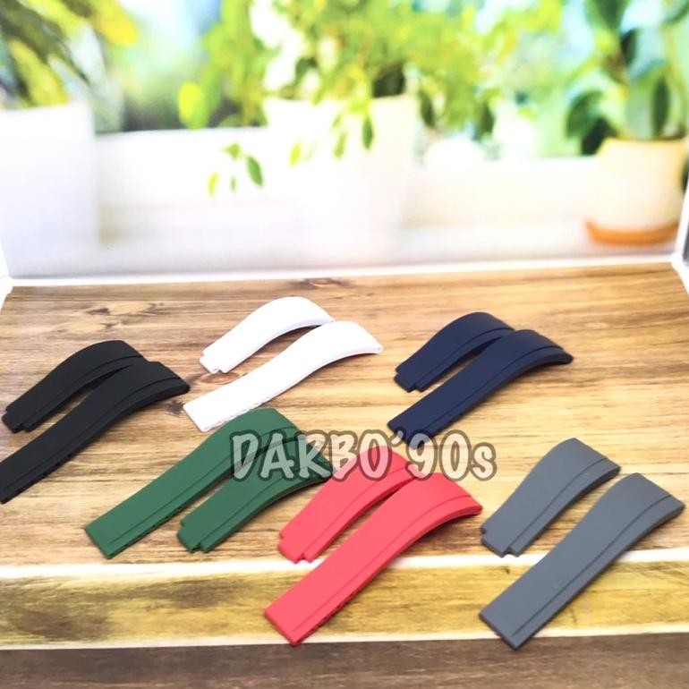 Strap Tali Jam Tangan Rolex Rubber B GMT Yatch Master Submariner 20mm Tali Rolex Daytona
