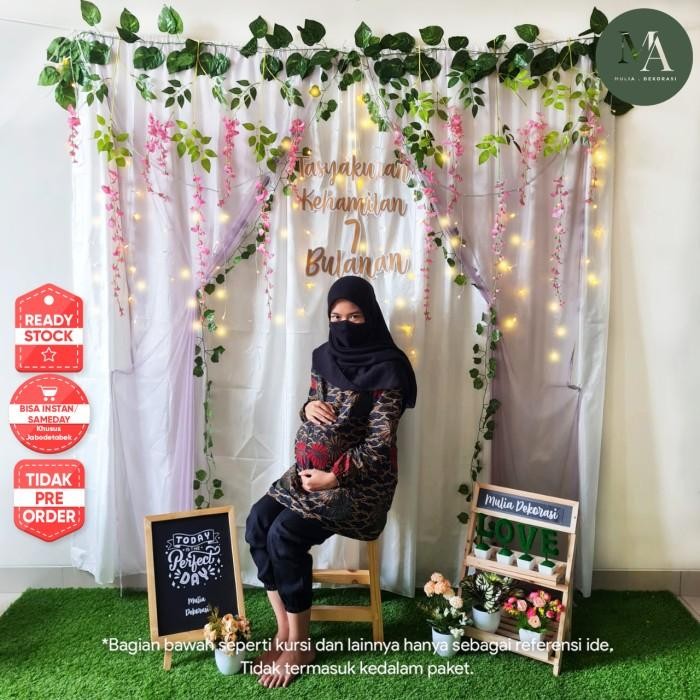 Dekorasi Backdrop Syukuran Tasyakuran 4 7 Bulanan Photobooth Paket Dd