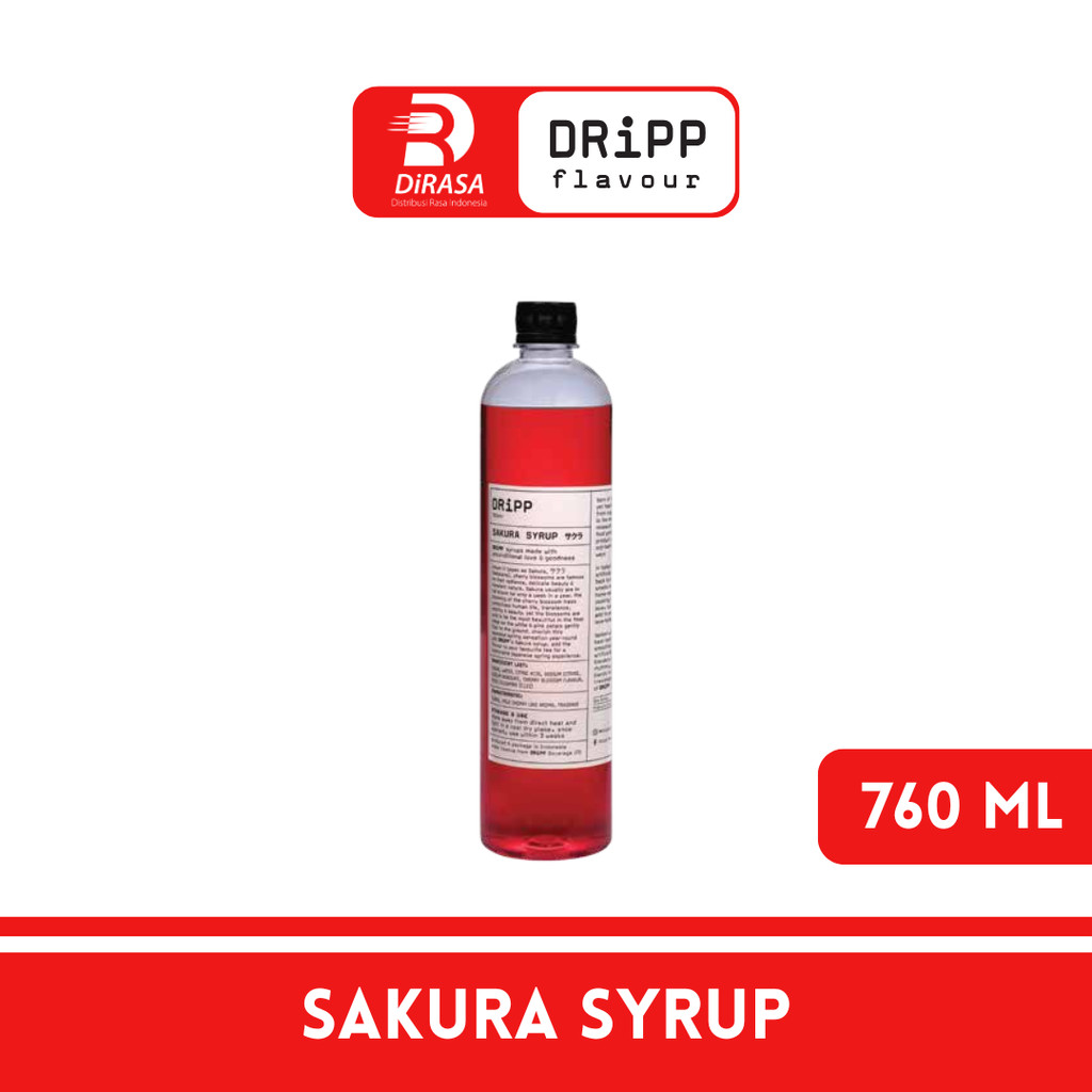 

DiRASA - DRiPP Sakura Gourmet Syrup 760 ML Untuk Bisnis HORECA/Barista/Bartender/Mixologist