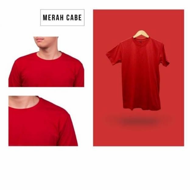 

Tersedia kaos polos big size xxl xl merah cabe