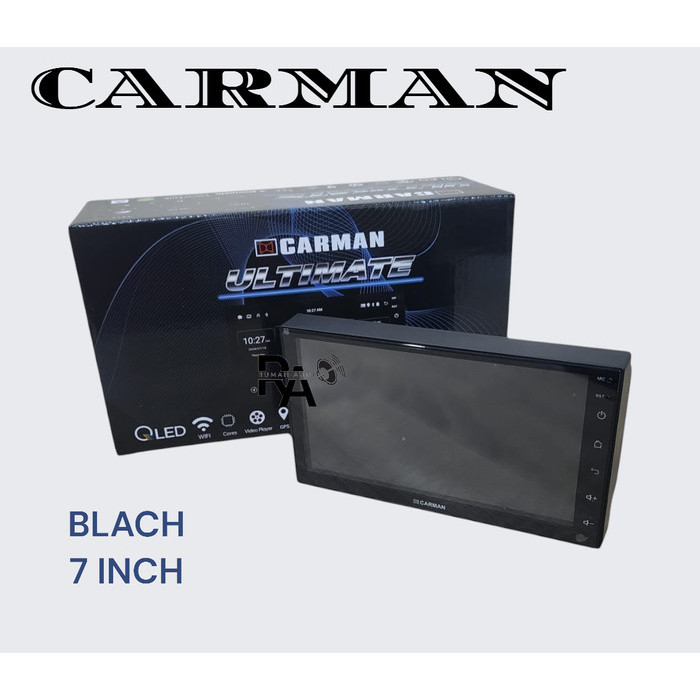 Head Unit Android Carman Blach 7 inch Android auto carplay video out QLED