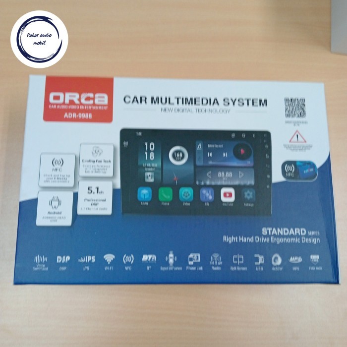 HEAD UNIT ANDROID ORCA ADR-9988 STANDARD SERIES 9 INCH / HEAD UNIT ANDROID ORCA 4/128 / HEAD UNIT