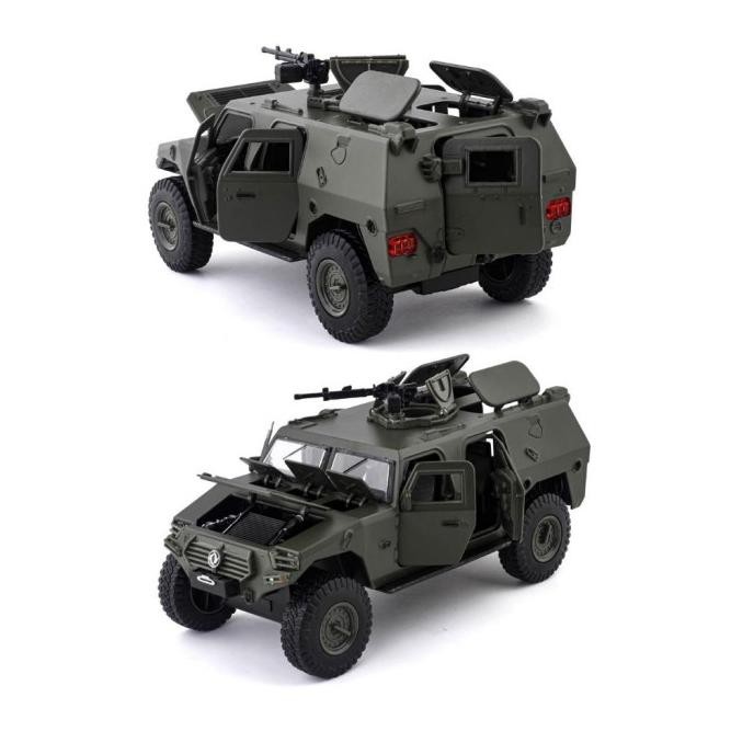 Diecast Miniatur Mobil Militer Model UN Rantis Panser scala 1:28