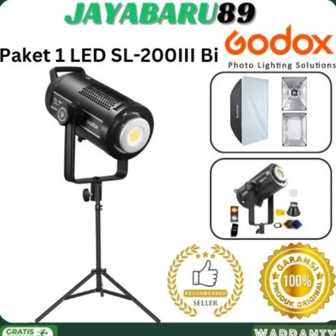 Produk Hits Godox Sl200Iii,Sl 200Iii,Sl 200 Iii,Sl 200Iii Bi,Sl-200Iii & Sl-200Iii Bi Paket 2 Lampu 