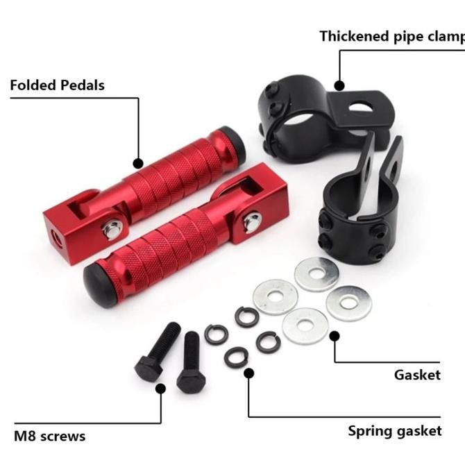 Folding Pedal Footstep Footrest Footpeg Motor Listrik Skuter Fiido