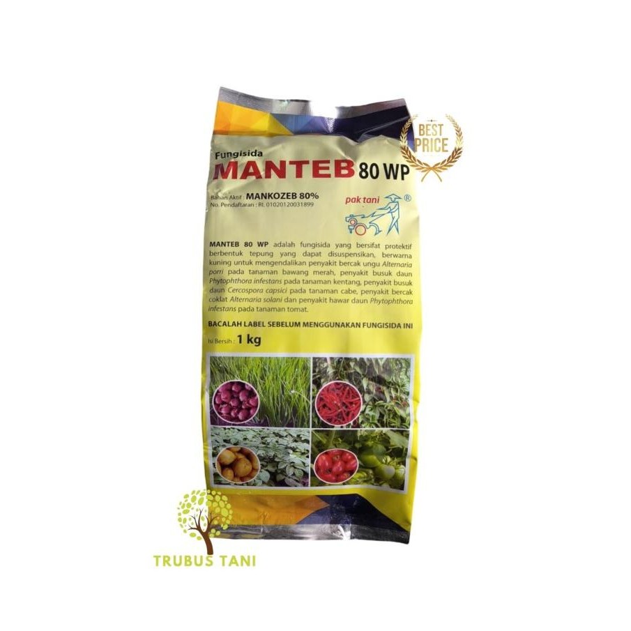 Fungisida MANTEB 80WP - Pak Tani 1Kg