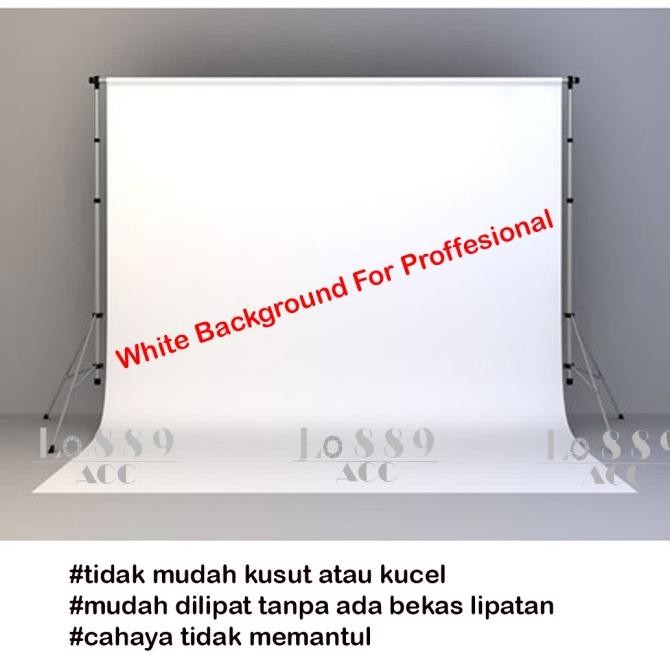 Produk Hits Kain Background Foto Kain Polos Putih 2,5X3M Backdrop