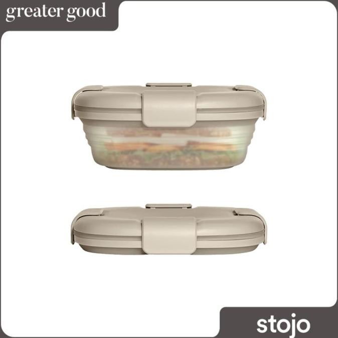 Stojo - Collapsible Food Box in Translucent Oat 24 oz / 700 ml