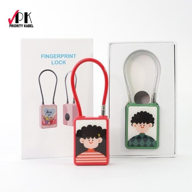 Exclusive Gembok Sidik Jari Pintar Serbaguna Lucu Smart Fingerprint Padlock Sg-100 Daily Use Keychai