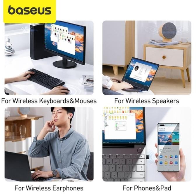 BASEUS MINI USB BLUETOOTH DONGLE WIRELESS ADAPTER V5.0 ADAPTOR