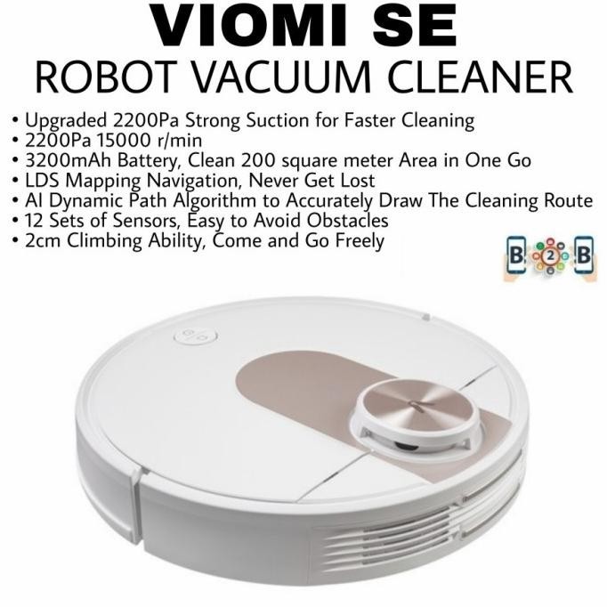 Viomi Se / Viomi V2 Pro Robot Vacuum Cleaner And Mop - Robot Vacum Pel Original Terlaris