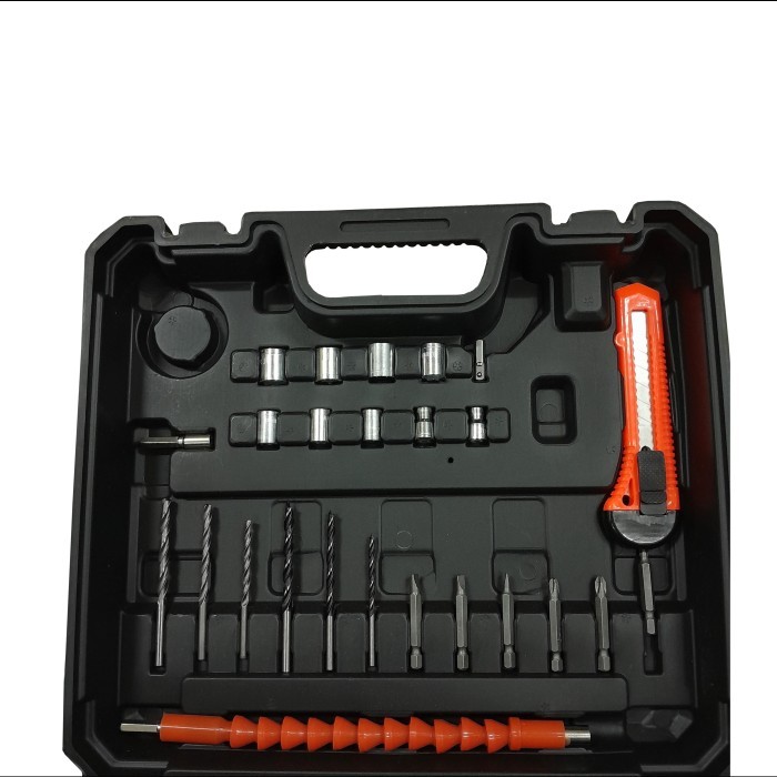 Hasston Bor Besi Kayu Beton Impact Cordless 21 V Battery Batere Charge