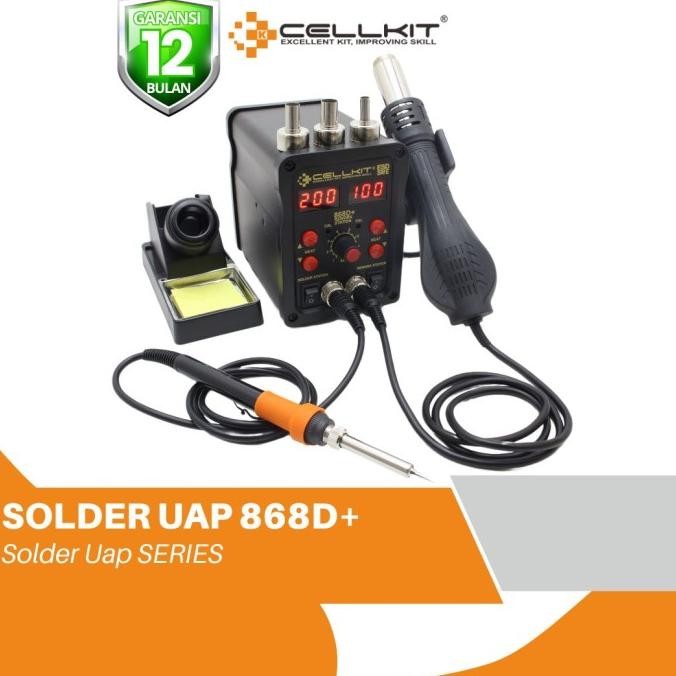 CELLKIT Solder Uap - Blower - Hot Air Gun Digital 2in1 868D+
