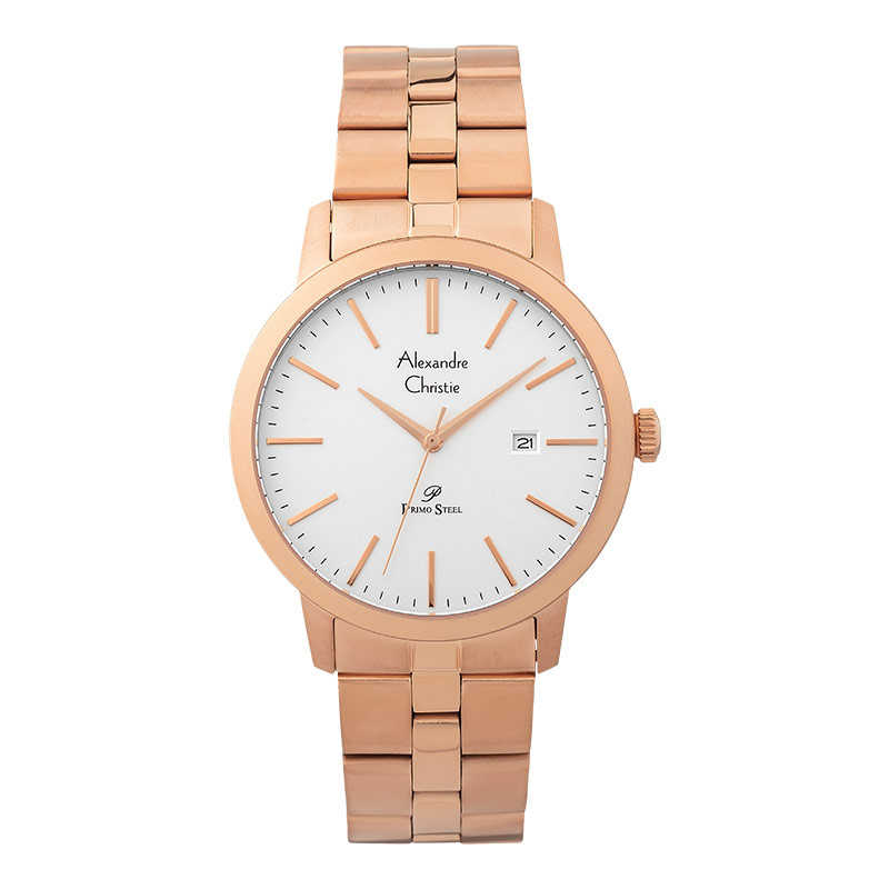Jam Tangan Pria Alexandre Christie Primo Steel AC 1007 MD BRGSL ACF-1007 AC 1007 AC1007 Silver Dial 