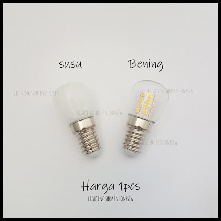 Lampu Bohlam Led 3W E14 Lampu Gantung Hias Kristal Kulkas Bening-Susu