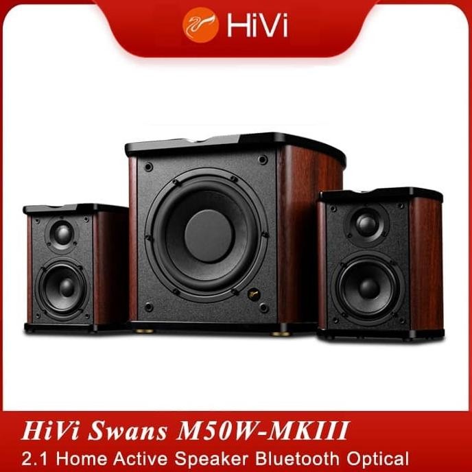 Swans Hivi M50Wmkiii 2.1 Home Active Speaker Bluetooth Optical Remote Terlaris
