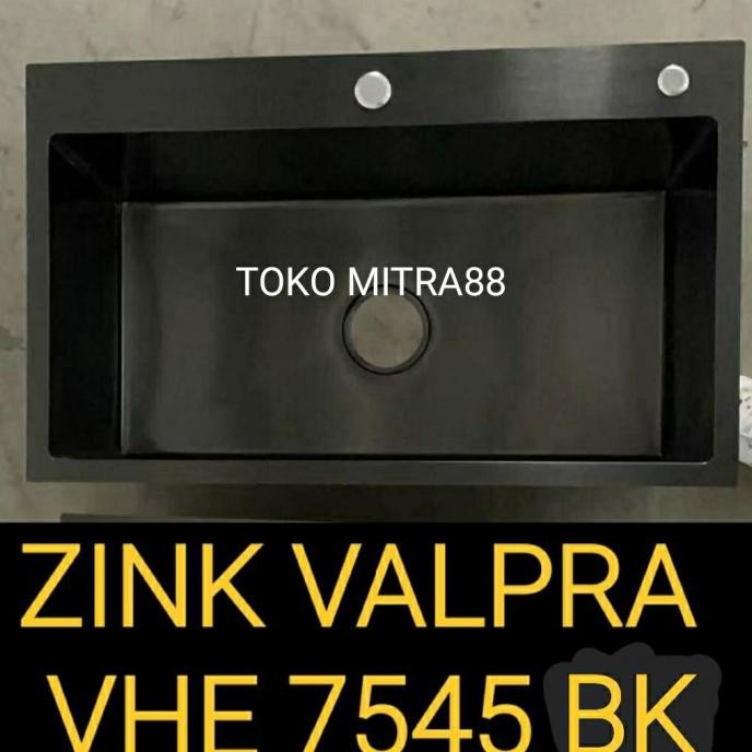 

PROMO KITCHEN SINK VALPRA 7545 BLACK BAK CUCI PIRING 1 LOBANG BESAR