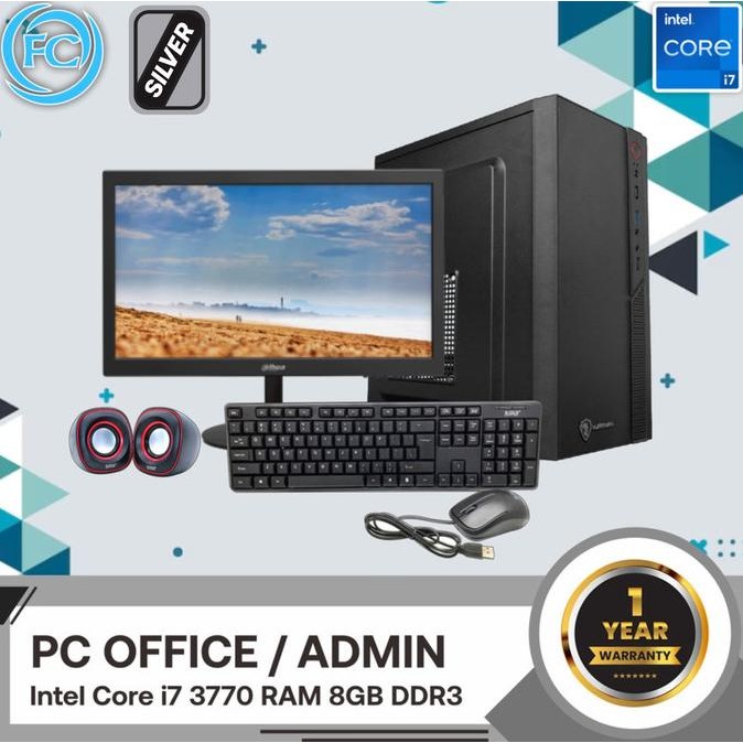 

PROMO PC OFFICE I7 RAM 8GB (SILVER) SIAP PAKAI INCLUDE MONITOR DAN AKSESORIS