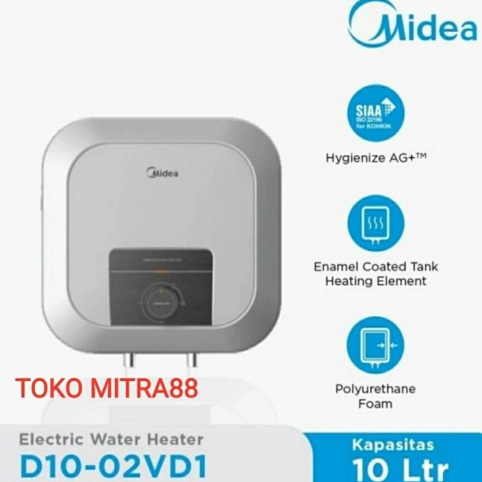 

PROMO MIDEA WATER HEATER MIDEA 10 LITER D10-02VD1 200 WATT