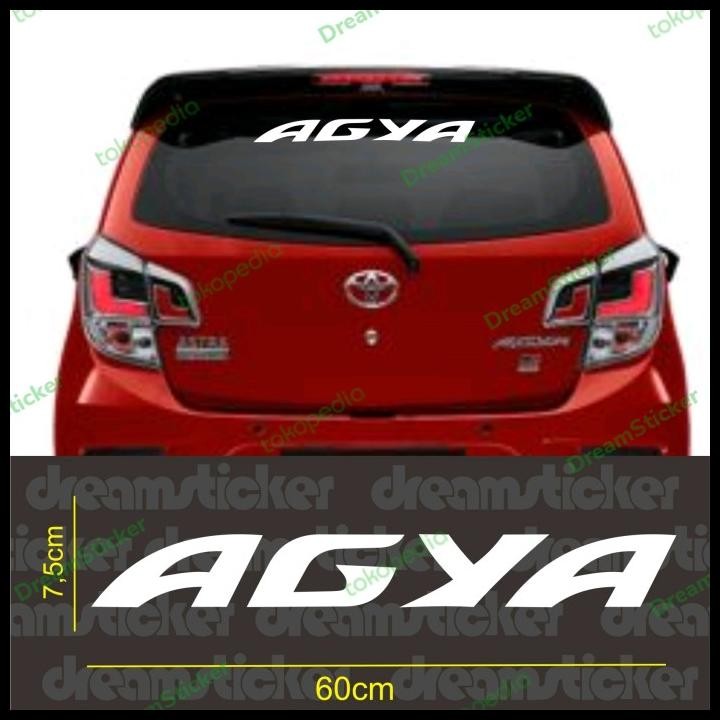 TERBARU STICKER STIKER MOBIL TOYOTA AGYA KACA BELAKANG 