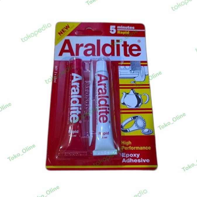 

Lem Araldite Merah Epoxy Adheaive 5 Menit Original