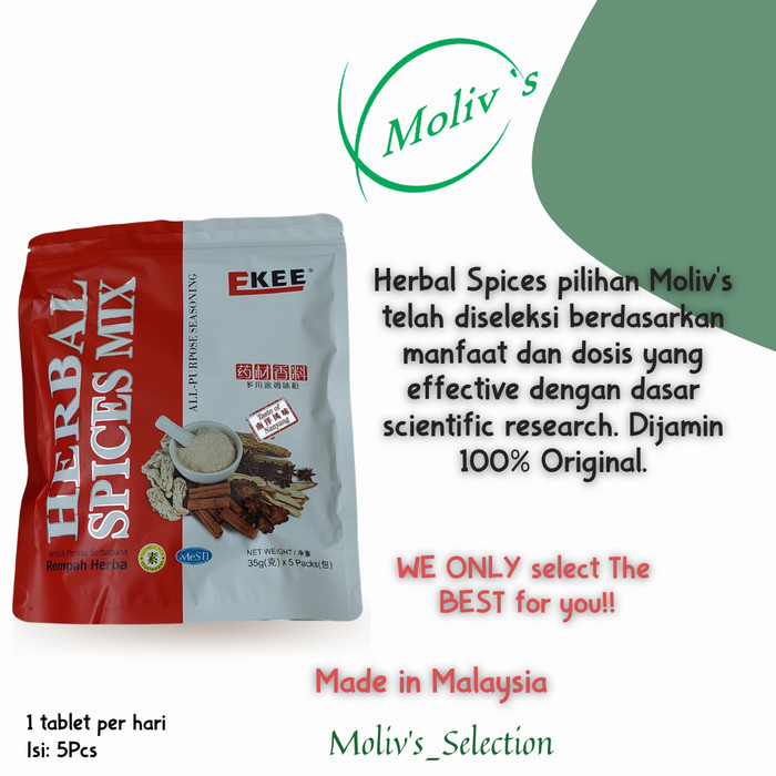 

Herbal Spices Mix, Serbuk Perasa Serbaguna, All Purpose Seasoning 35gr x 5Packs Original