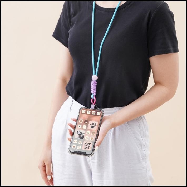 

Ataru Lanyard Color Block Strap - Hijau/Ungu