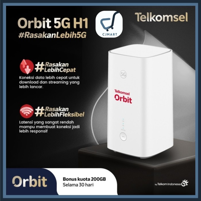 Telkomsel Orbit 5G H1 Modem Wifi 5G High Speed Free Telkomsel 200GB
