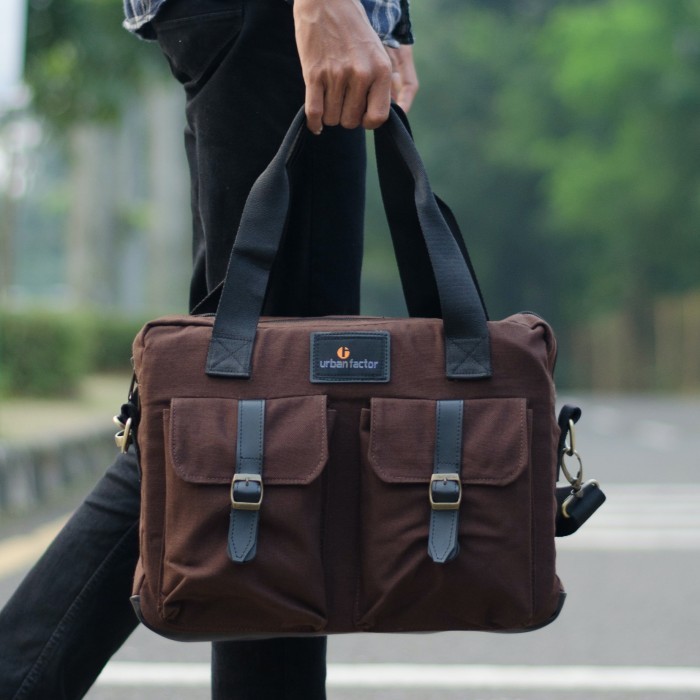 BUSY BROWN MNM x URBAN Tas Selempang Pria Tas Laptop Tas Jinjing ORI
