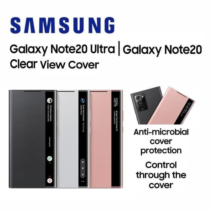 Flip Clear View Cover Case Untuk Samsung Note 20 Ultra 20Ultra