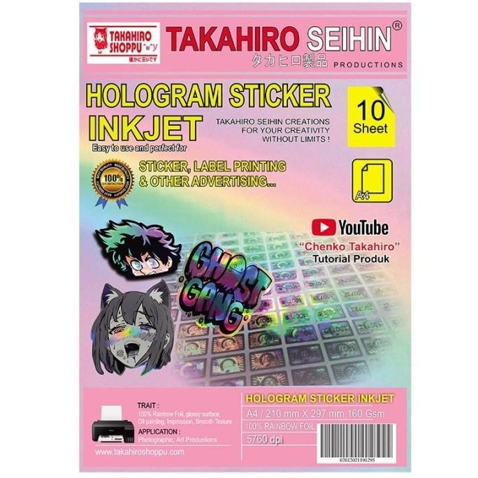 

READY STOCK TERBARU STICKER HOLOGRAM A4 INKJET WATERPROOF TAKAHIRO SEIHIN !!!!!