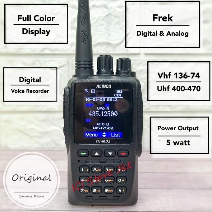 HT Alinco DJ MD5 / Alinco DJ MD5T / HT Alinco DMR garansi resmi