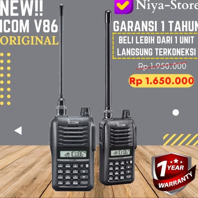 HT ICOM V86 Original HT ICOM V86 VHF 7 Watt (Garansi 1 Tahun)