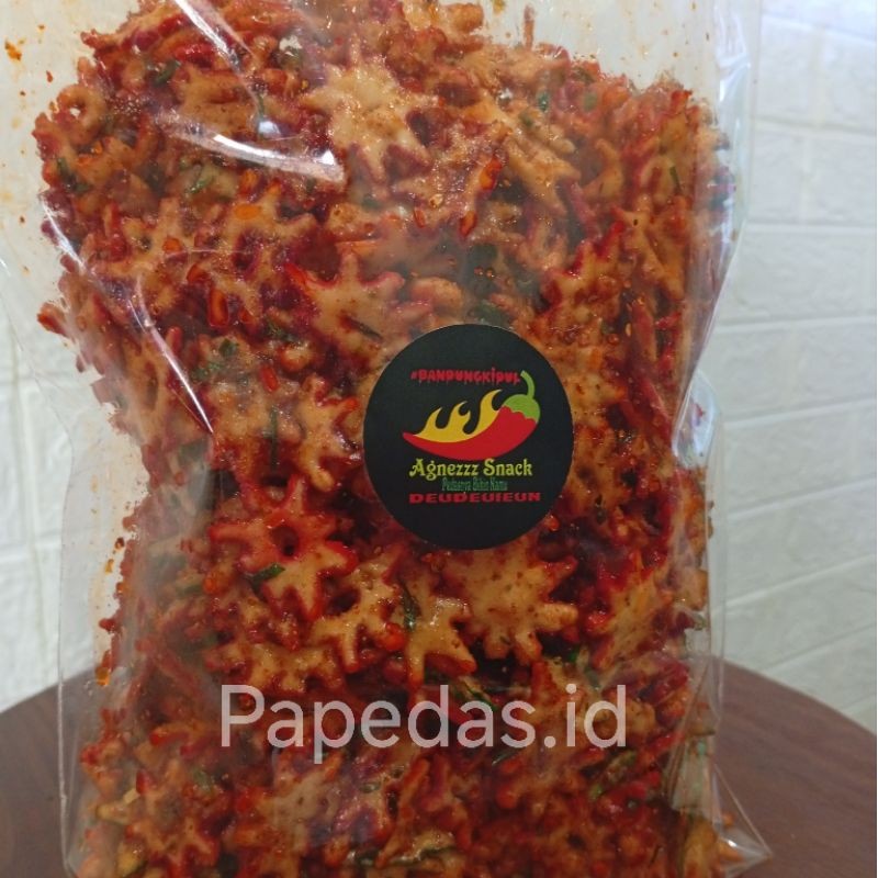 

Seblak kerupuk bawang pedas gurih daun jeruk kemasan 500gram