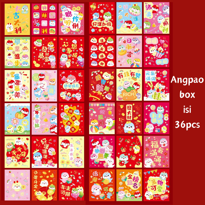 

Imlek Angpao lipat susun box imlek CNY 2025 shio ular sincia chinese new year - box B311 Limited