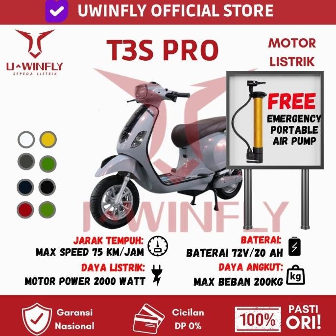 PNP - SEPEDA MOTOR LISTRIK UWINFLY T3S PRO T3SPRO Garansi Resmi