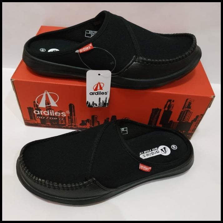 Sandal Kanvas S39-43 Ardiles Sojo Black Sendal Kain Kanvas