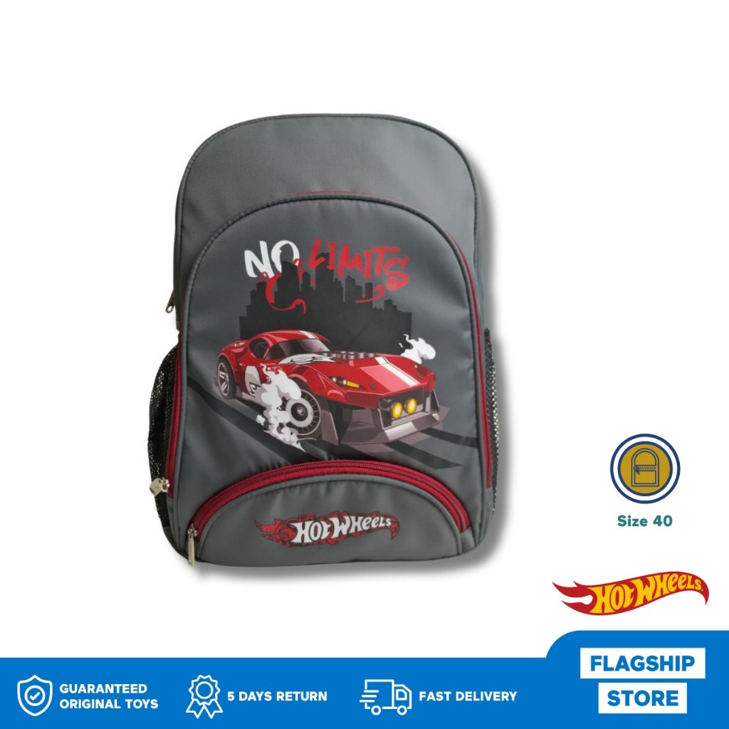 

Hot Wheels Graphic Gray Large Backpack size 40