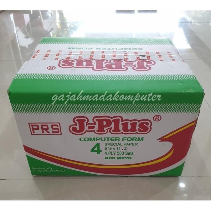 

BEBAS ONGKIR - Continuous form NCR J-Plus 9,5 x 11:2 4ply rangkap 4 CF K4 W PRS