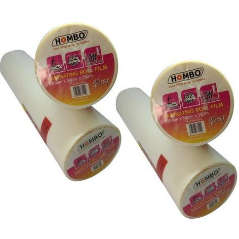 

Hombo Plastik Laminating Roll Glossy 330mm x 32mic x 150m