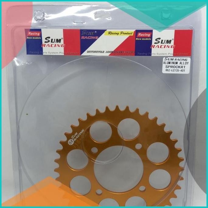 gir gear belakang rxz rxking jupiter alm alloy gold 415 40T sum racing