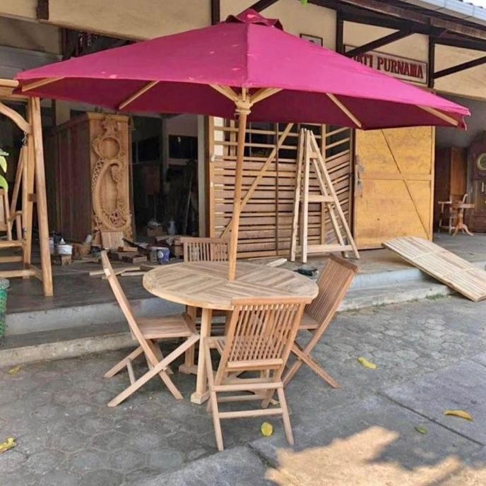 Meja payung Taman Outdoor kursi meja outdoor kursi cafe meja cafe