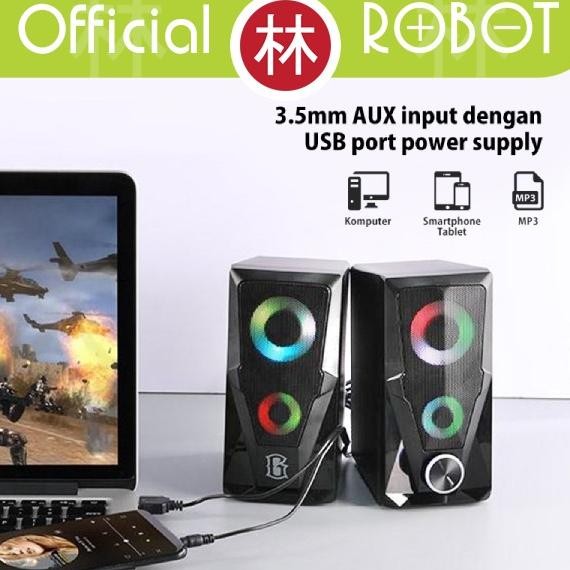 Robot RS200 E-Sports Gaming Speaker 3.5mm AUX With 2 Channel Stereo AS76