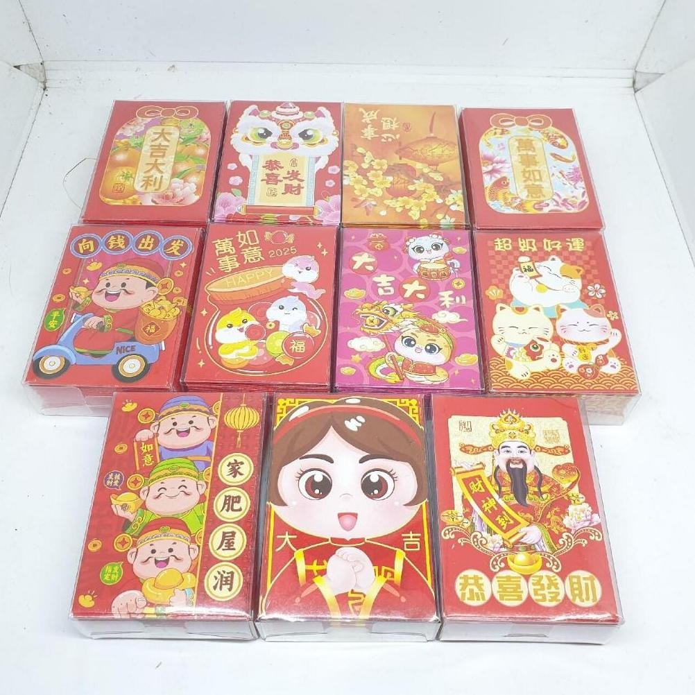 

GHT Angpao Ular Fu Rejeki Imlek Merah 500 PC Murah 10 Cm Hong Pao Grosir Bulk Amplop Sincia 2025