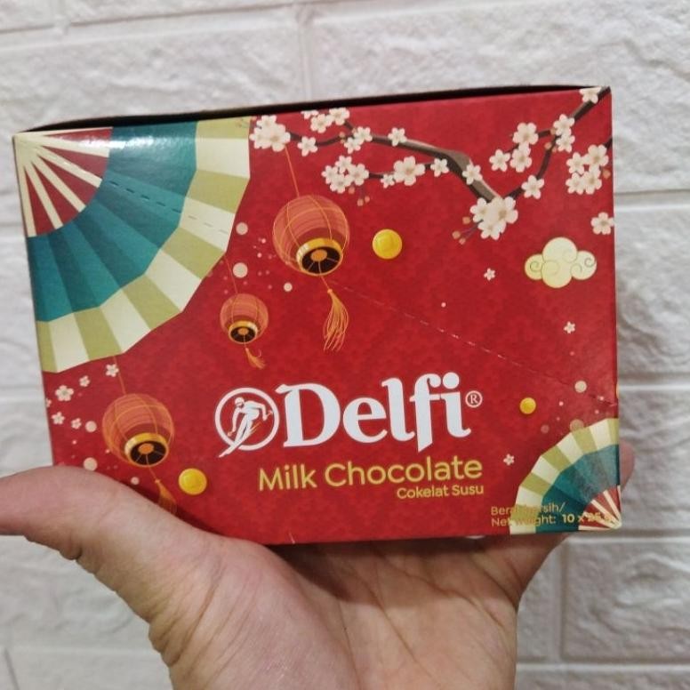 

GHT Angpao Imlek Koin Emas Coklat Delfi Box isi 10 Milk Chocolate Gold Coin