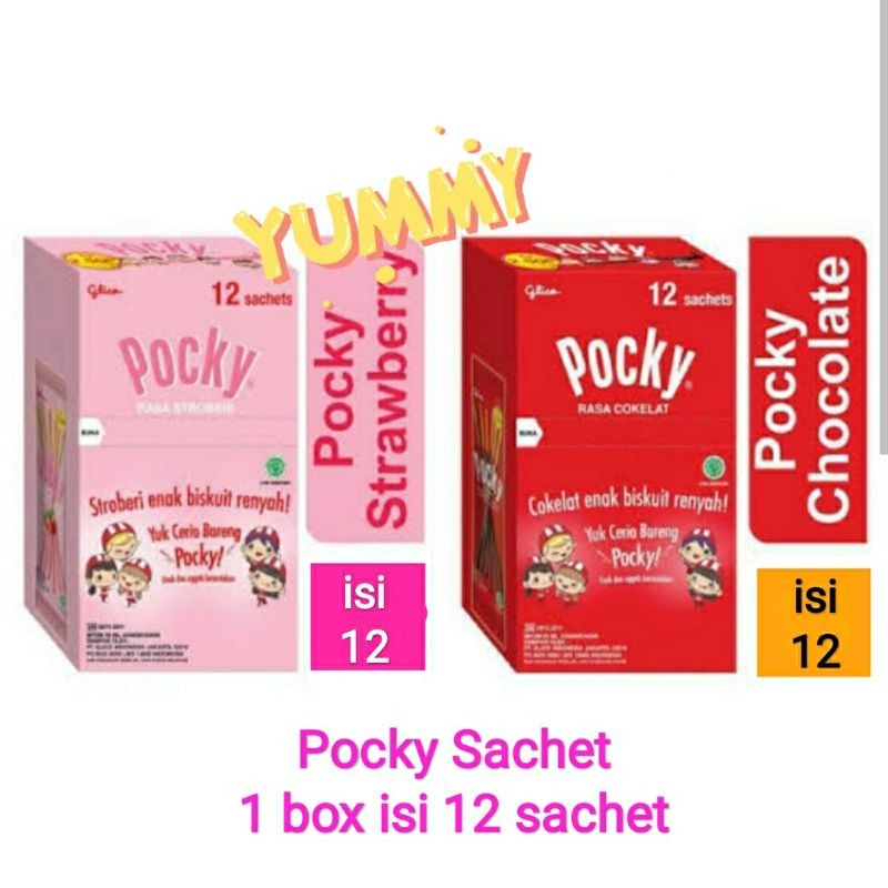 

Pocky box isi 12 sachet biskuit stik stick